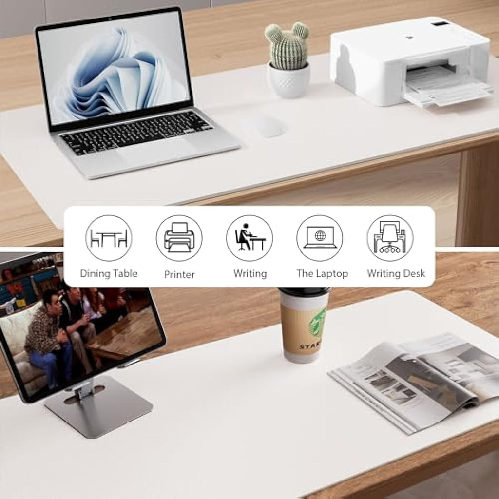 Jolof Store Leather Desk Mat – Non-Slip Waterproof Office Pad, Off-White