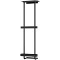 STWWO Wall Mounted Bathroom Towel Rack with Shelf | Black Stainless Steel