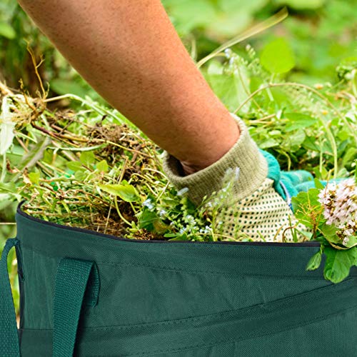 Relaxdays Pop-up Garden Waste Sacks - Set of 3 Heavy-Duty 85L Leaf Bags