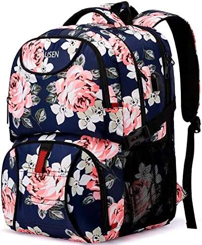 HILUSEN Travel Laptop Backpack - Water Resistant Work Bag with USB Port