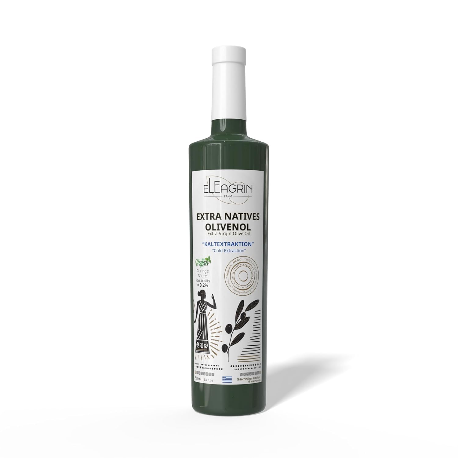 Eleagrin Extra Virgin Olive Oil – 500ml Premium Gourmet Cooking Oil