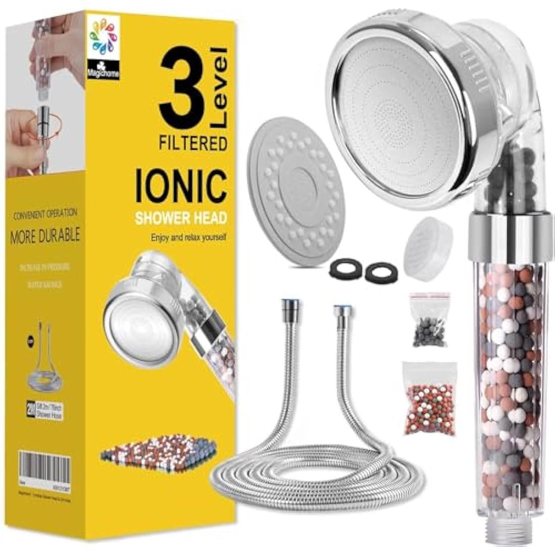 Magichome Ionic Filter Shower Head with 2m Hose | 3-Mode High Pressure