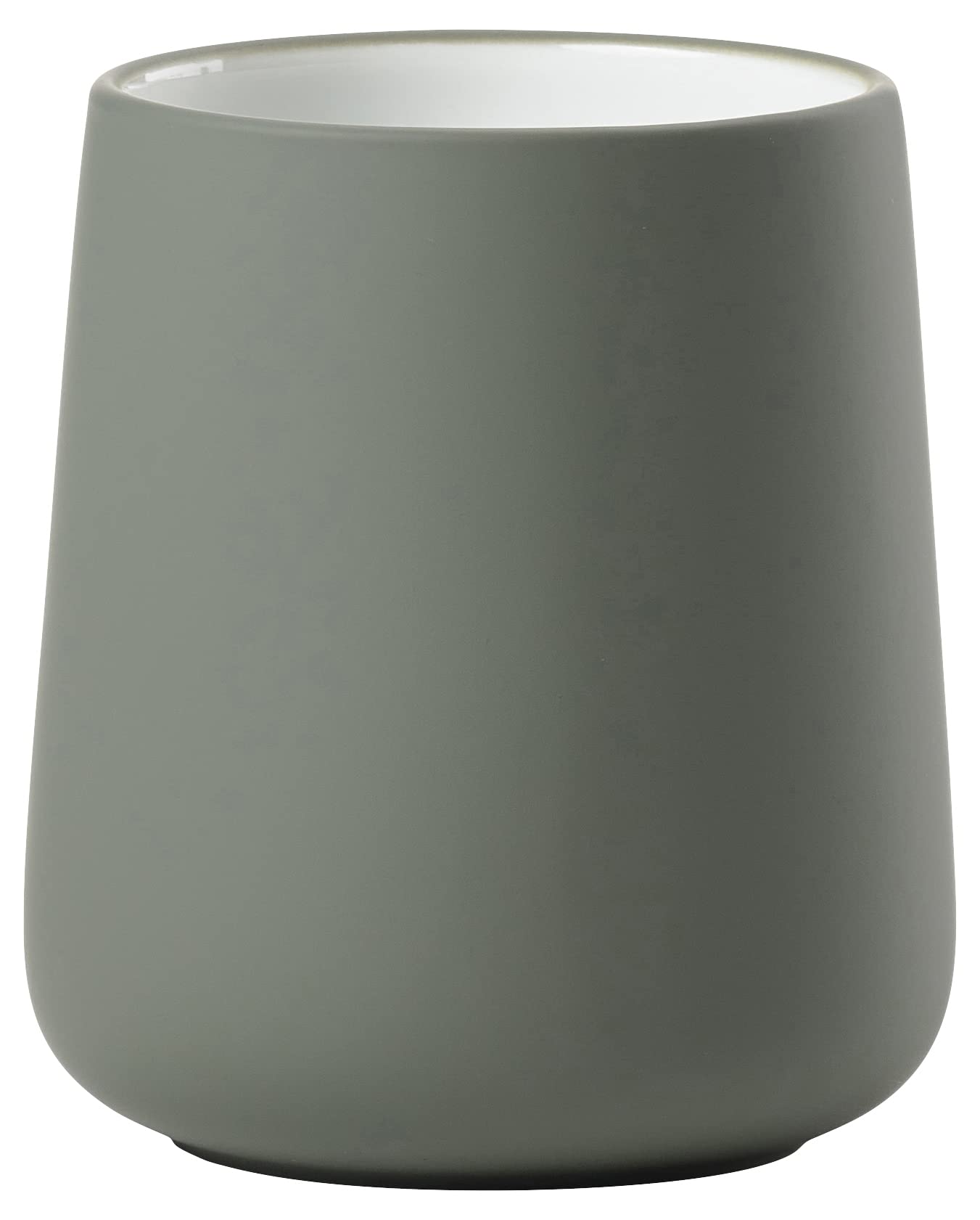 Zone Denmark Nova Porcelain Toothbrush Cup | Soft Touch Olive Green