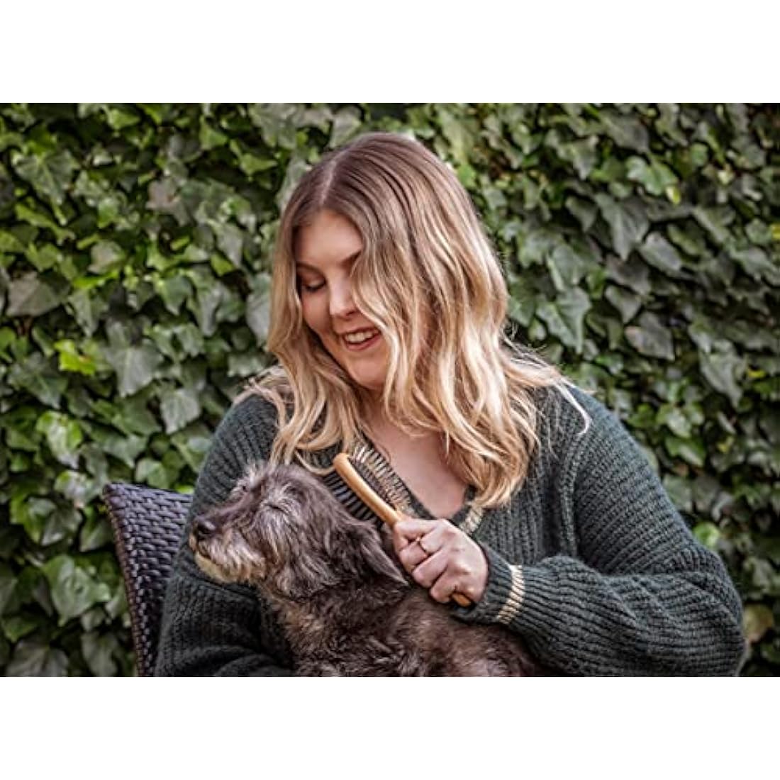 Mikki Bamboo Combi Brush | Eco-Friendly Grooming for Short & Medium Hair