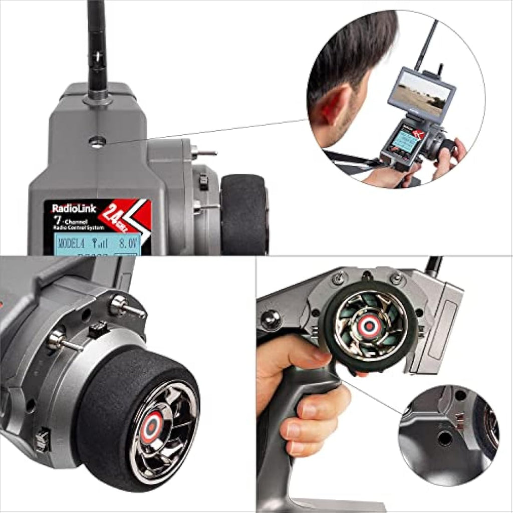 Radiolink RC6GS V3 7-Channel RC Transmitter with 2 R7FG Gyro Receivers