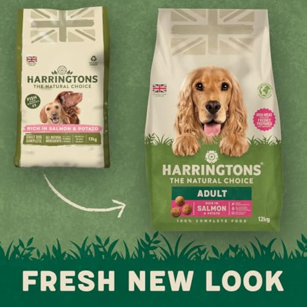 Harringtons Salmon & Potato Dry Adult Dog Food - Natural Ingredients 12kg