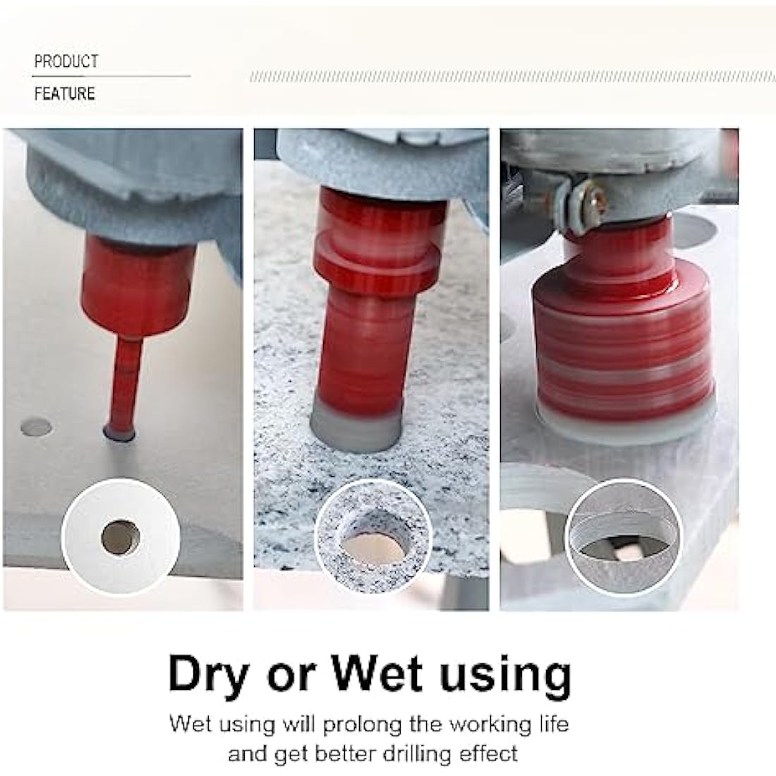 SHDIATOOL Vacuum Brazed Diamond Core Drill Bit Set | M14 for Tile & Stone