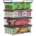 iSPECLE Chest Freezer Baskets | 4 Pack Expandable Wire Organizers