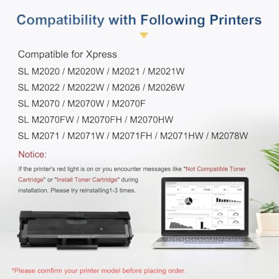 SMARTOMI MLT-D111S Compatible Black Toner Cartridge for Samsung Xpress | 4 Pack