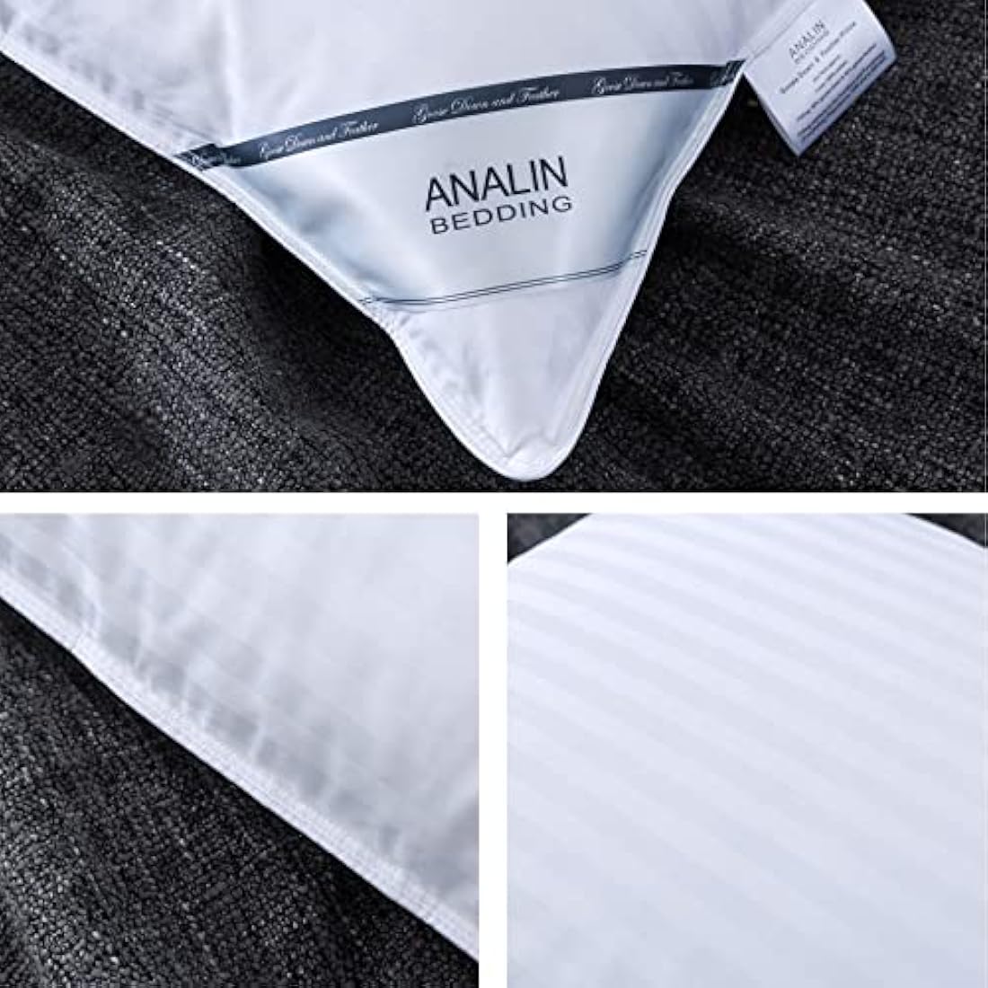 Jolof Store Goose Down Pillows - 2 Pack 100% Cotton Hotel Quality