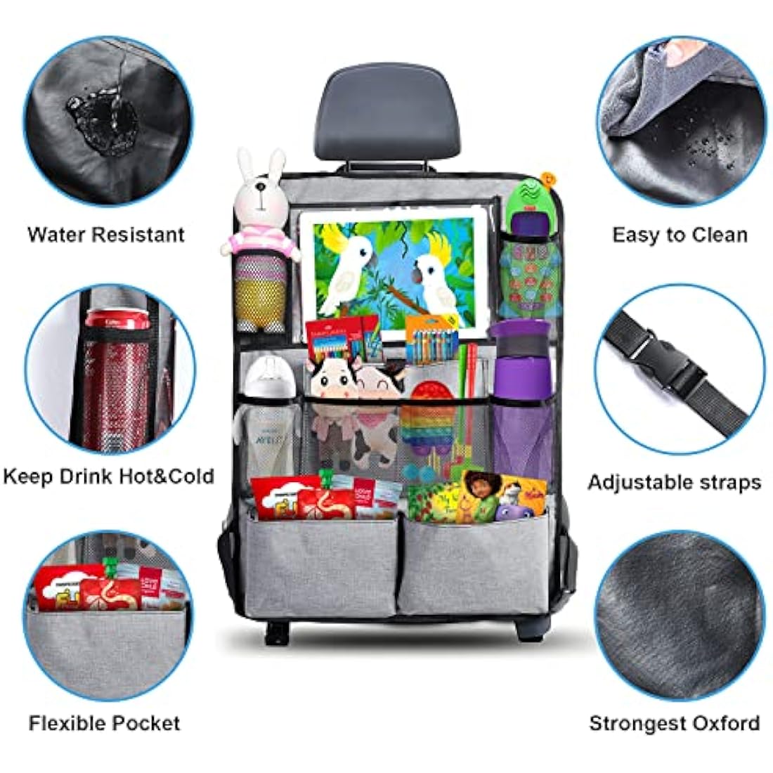 AiQInu Car Back Seat Organiser | Waterproof Oxford Cloth Protector