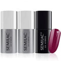 Semilac UV Gel Polish - 098 Elegant Cherry - Long Lasting Hybrid Varnish