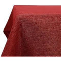Deconovo Faux Linen Rectangle Tablecloth – Water Resistant, Red, 52x90in