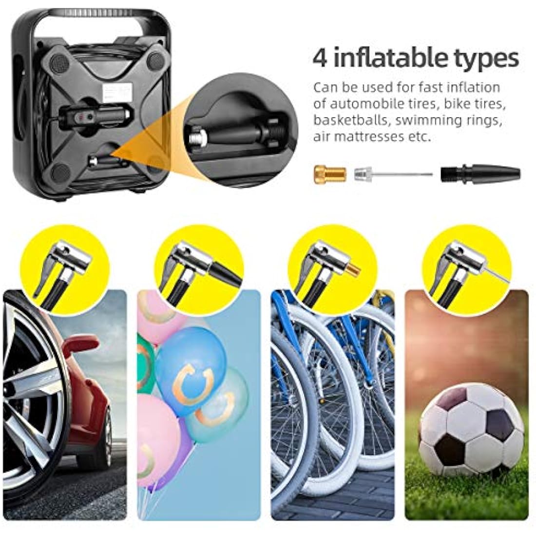 WindGallop Car Tyre Inflator | 12V Digital Air Compressor with LED Light