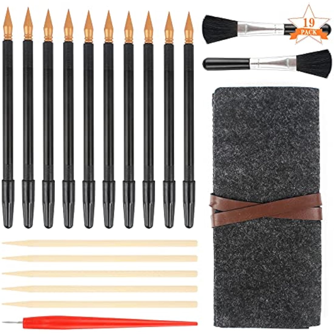 Jolof Store 19-Piece Scratch Art Tool Kit with Stylus and Storage Bag