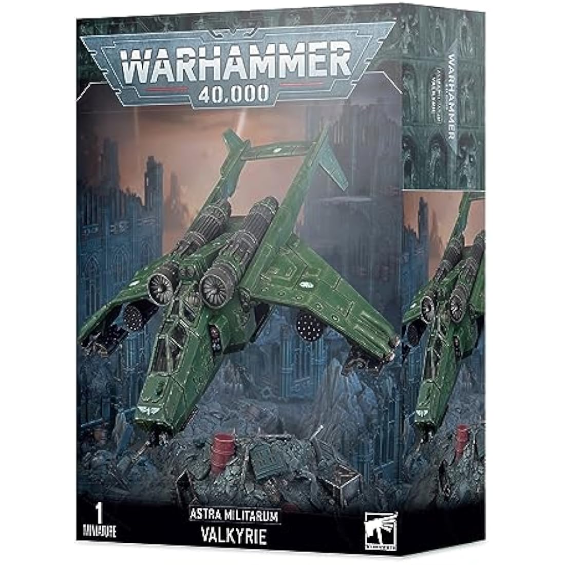 Warhammer 40k Astra Militarum Valkyrie Miniature Model Kit – 128 Pieces