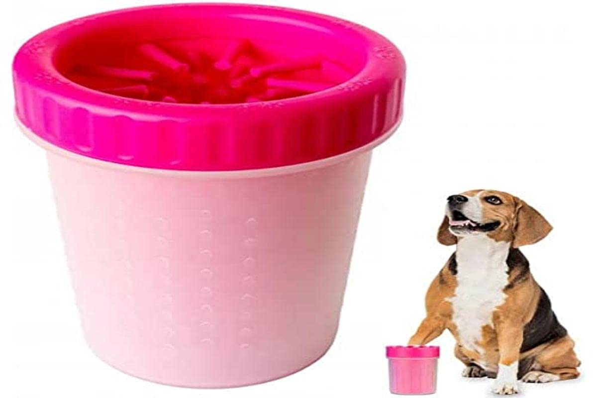PARENCE – Portable Silicone Paw Cleaner Cup for Dogs and Cats, Pink
