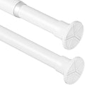Extendable Shower Curtain Rail | No-Drill Steel Pole 85-280cm