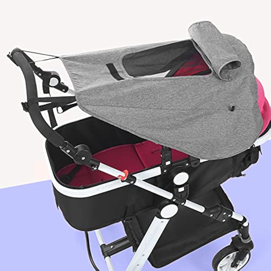 Universal Pram Sunshade – UV 50+ Stroller Cover, Grey