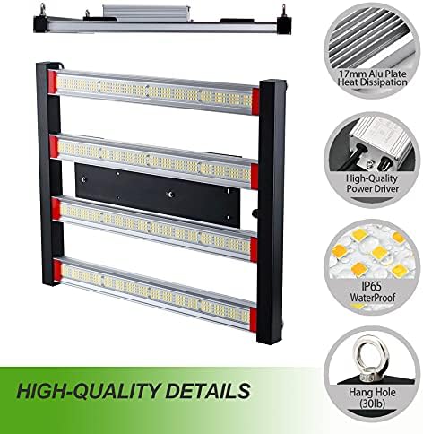 LinQool 240W LED Grow Light | Full Spectrum UV IR for 3x3ft Indoor Plants
