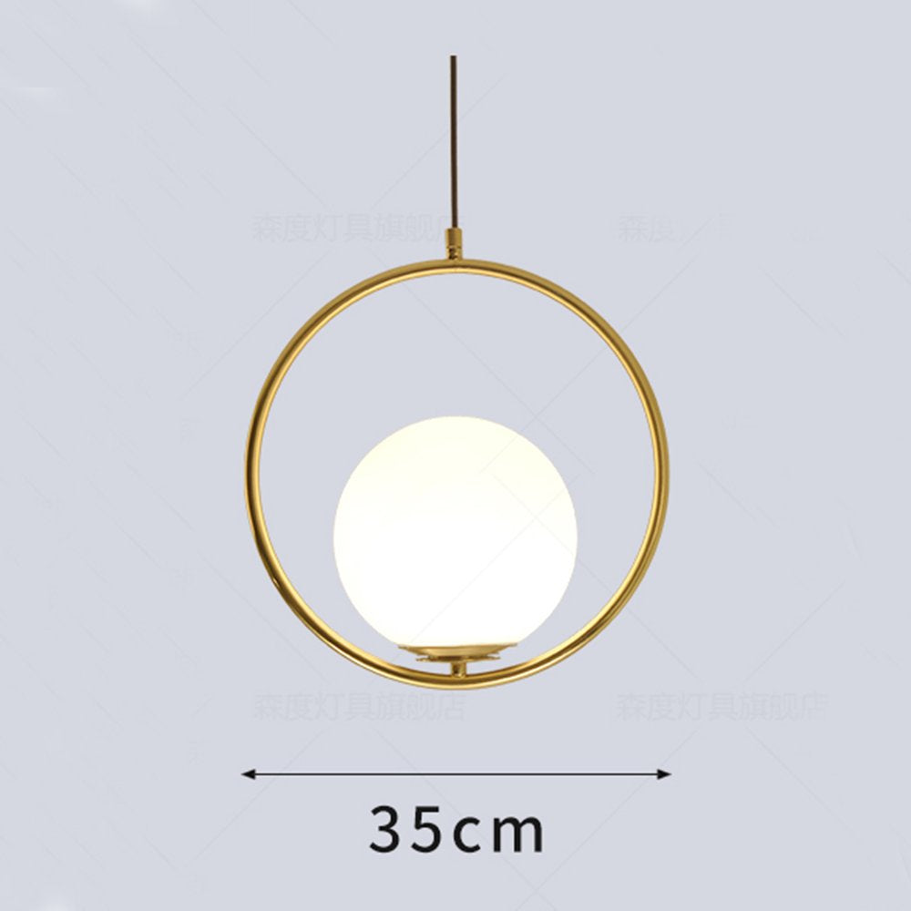 Jolof Store Modern Gold Spherical Pendant Light | Iron & Glass E27 Lamp