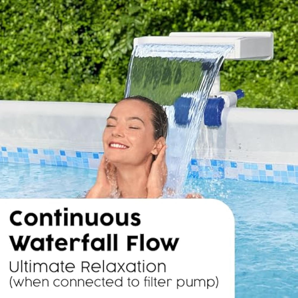 Bestway LED Pool Waterfall for Above Ground Pools – 7-Color Light Show