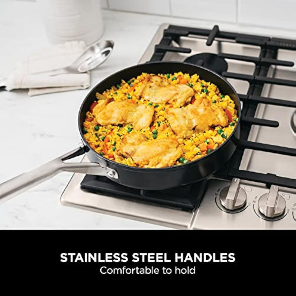 Ninja ZEROSTICK 26cm Sauté Pan with Lid – Forged Aluminium Induction Pan