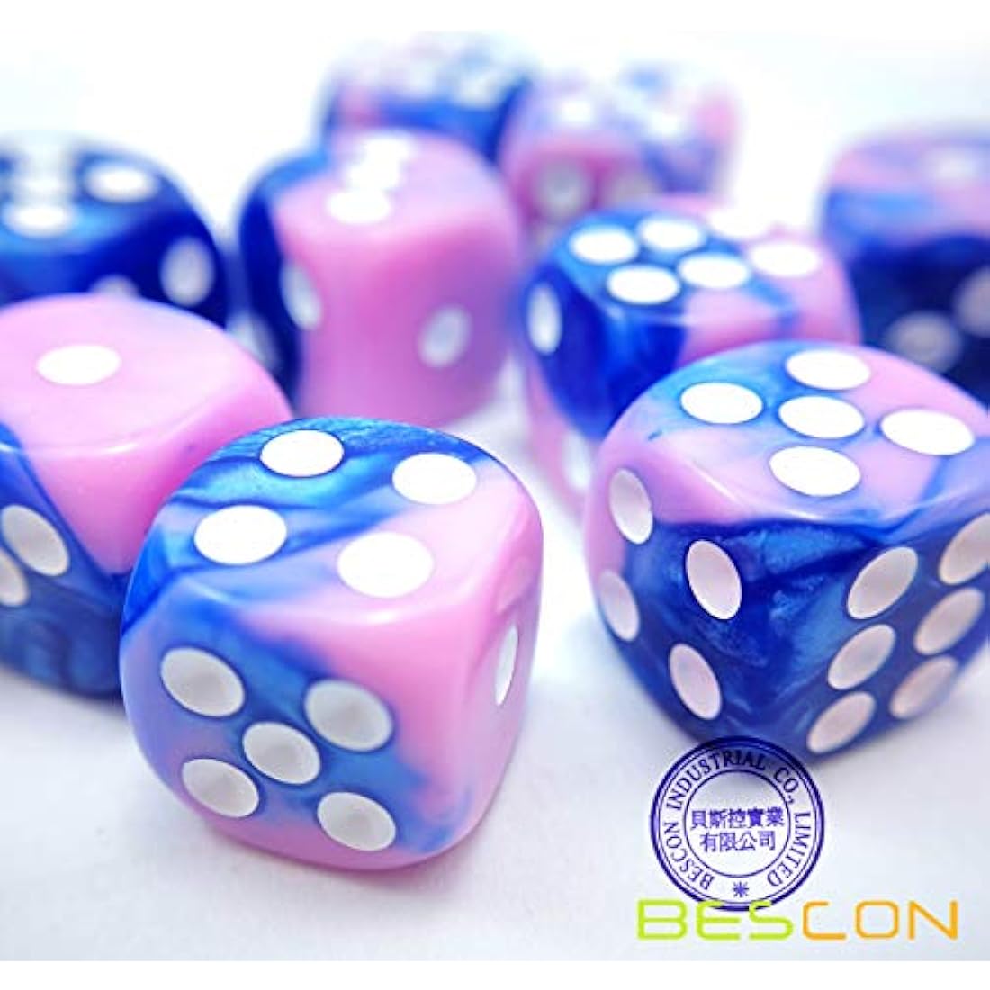 Bescon 12mm 6 Sided Dice Set - 36 Count Gemini Flower Colors D6