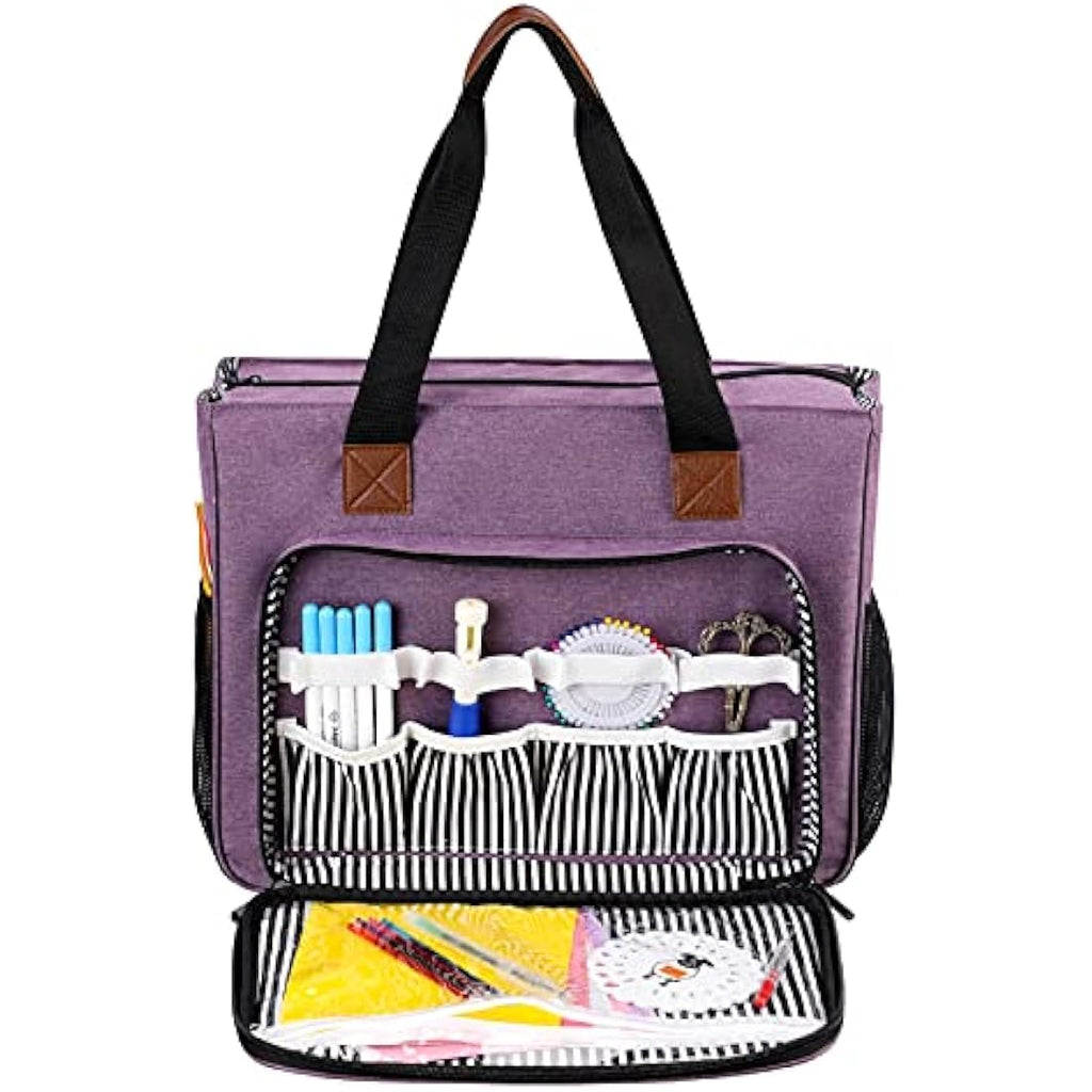Jolof Store Embroidery Project Bag – Large Oxford Craft Tote for Needlework