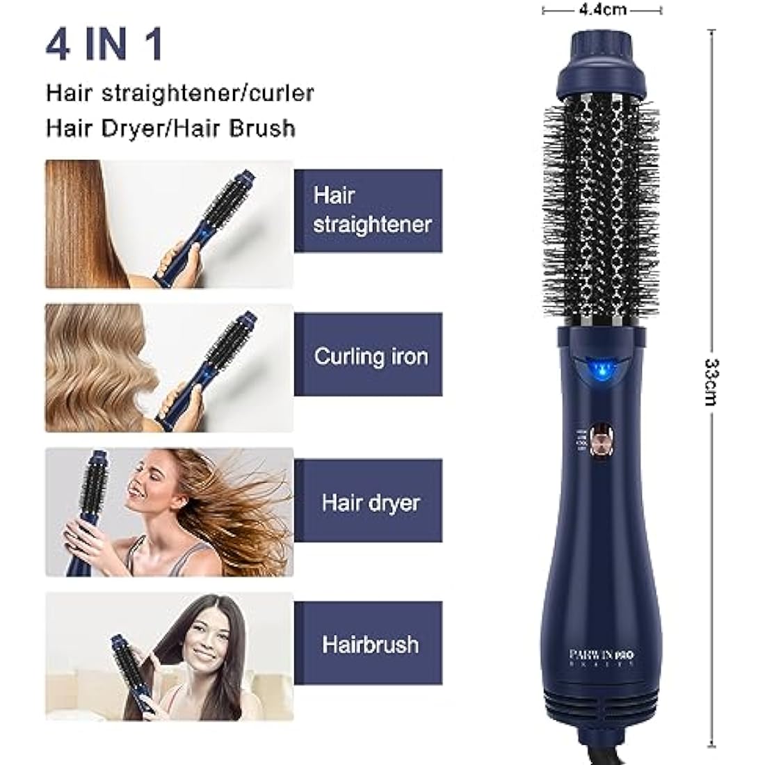 4-in-1 One-Step Hair Dryer Brush | Ionic Volumizer – Prussian Blue