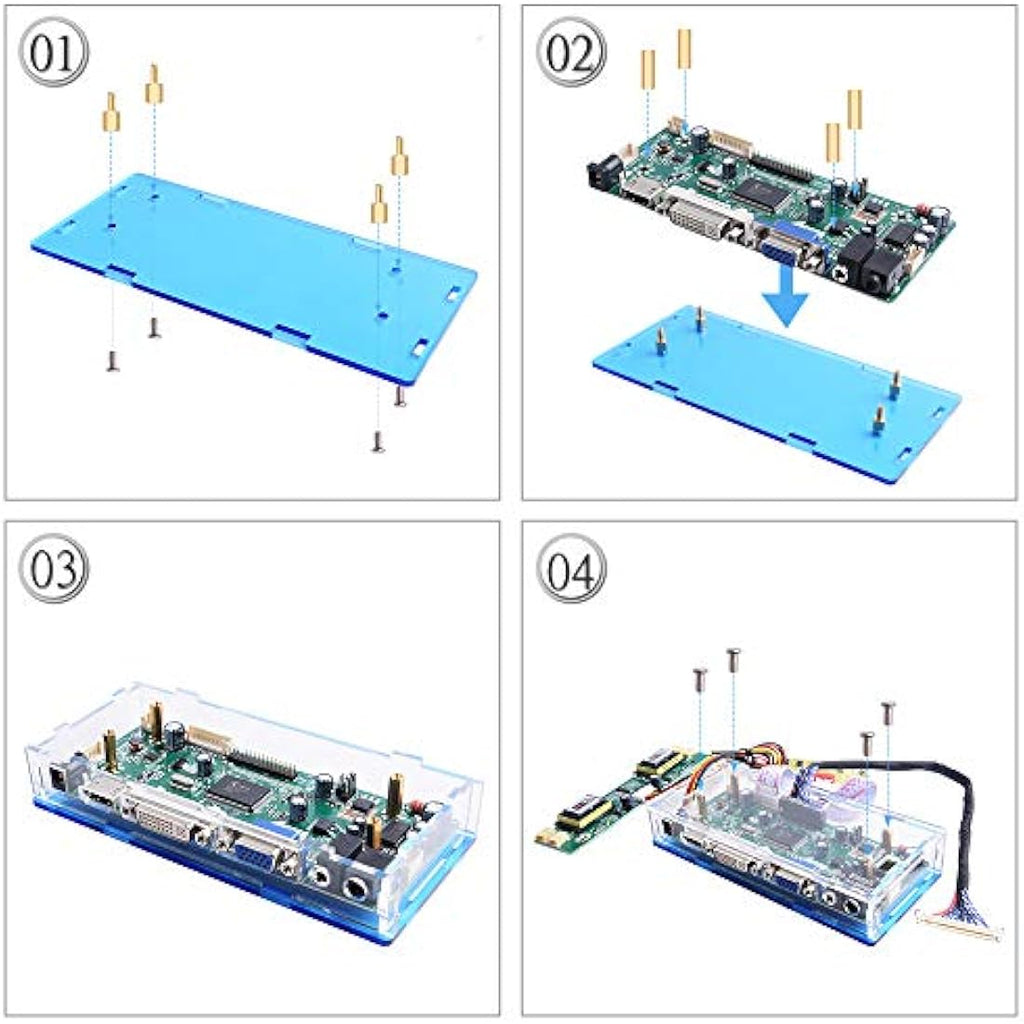 owootecc NT68676 LCD Controller Board Kit for Arcade1Up 17-19" Monitors