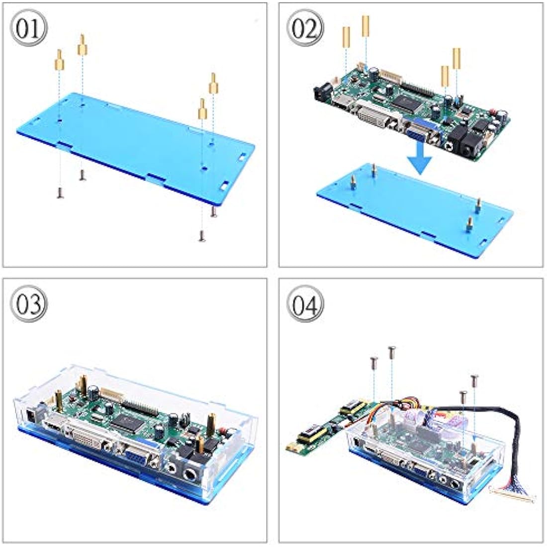 owootecc NT68676 LCD Controller Board Kit for Arcade1Up 17-19" Monitors