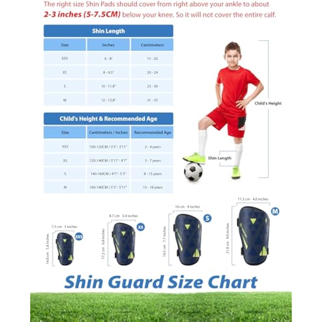 Airsfish Kids Soccer Shin Guards – CE Certified Breathable Football Pads
