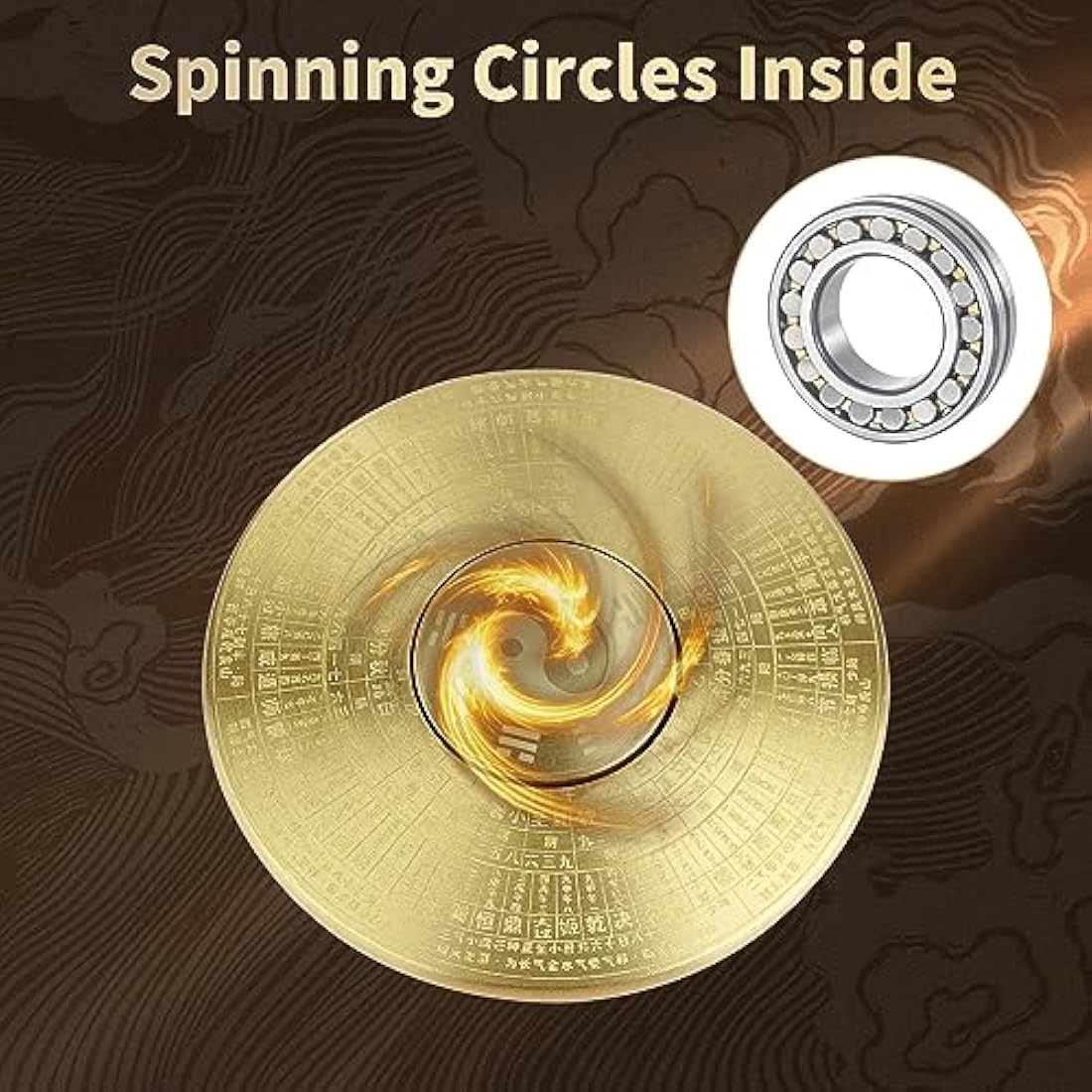 Vofolen Metal Fidget Spinner – Stainless Steel EDC Stress Relief Toy