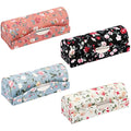 minkissy Floral Lipstick Case with Mirror - 4PCS Vintage Portable Holder