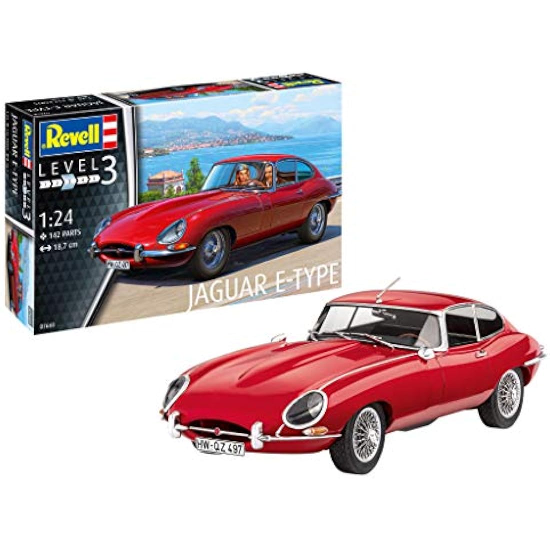 Revell Jaguar E-Type Coupé Model Kit – 1:24 Scale Plastic Model