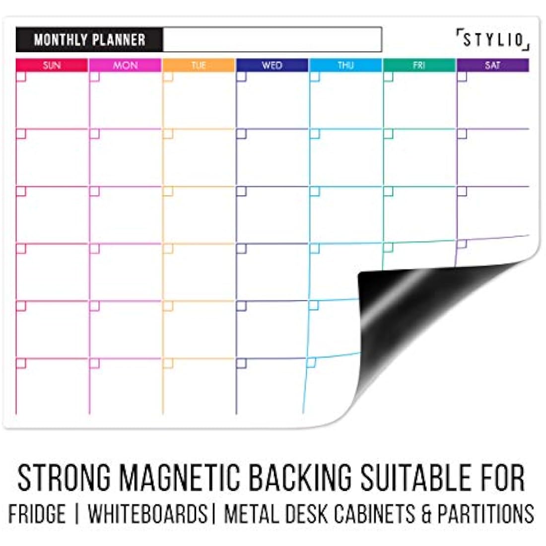 Magnetic Fridge Planner Set - 3 Piece Whiteboard Calendar