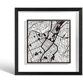 Stuttgart Paper Cut Map Wall Art –  Framed 9x9 Decor