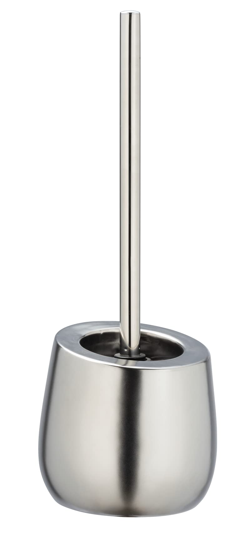 WENKO Badi Ceramic Toilet Brush Set – Matt Chrome Silicone Brush