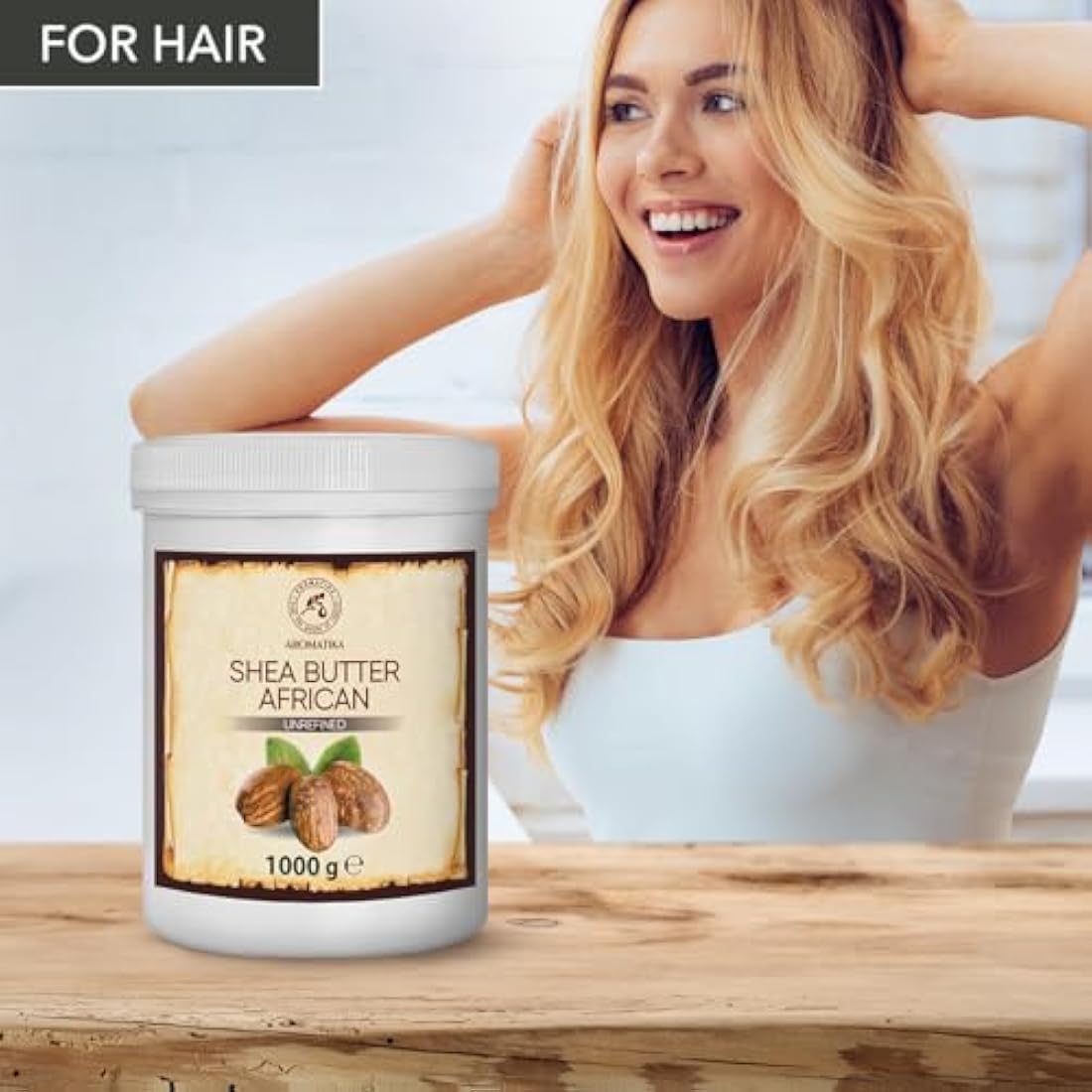 Jolof Store Raw Unrefined Shea Butter – 1000g Cold Pressed Body Butter