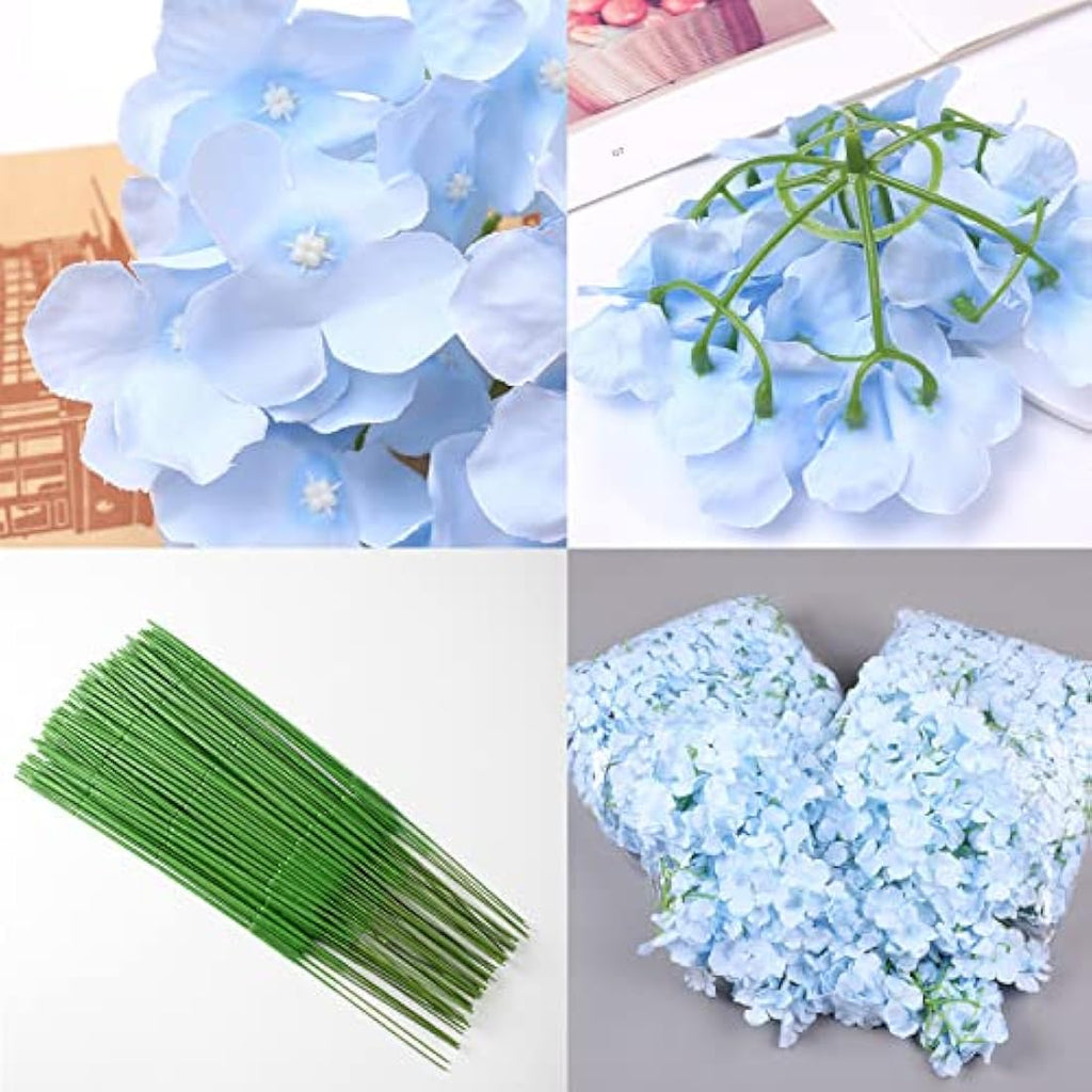 FagusHome 30 Pcs Silk Hydrangea Heads | Artificial Flowers for Weddings