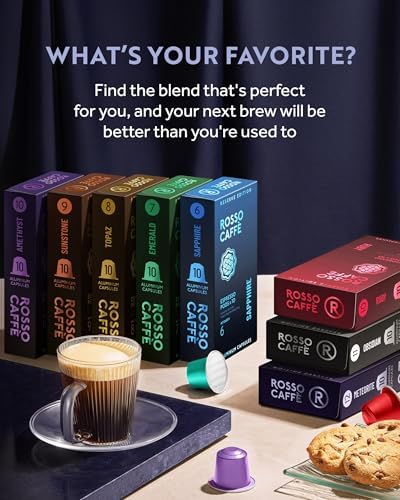 Rosso Caffè Nespresso Compatible Aluminium Capsules – 80 Pod Variety Pack