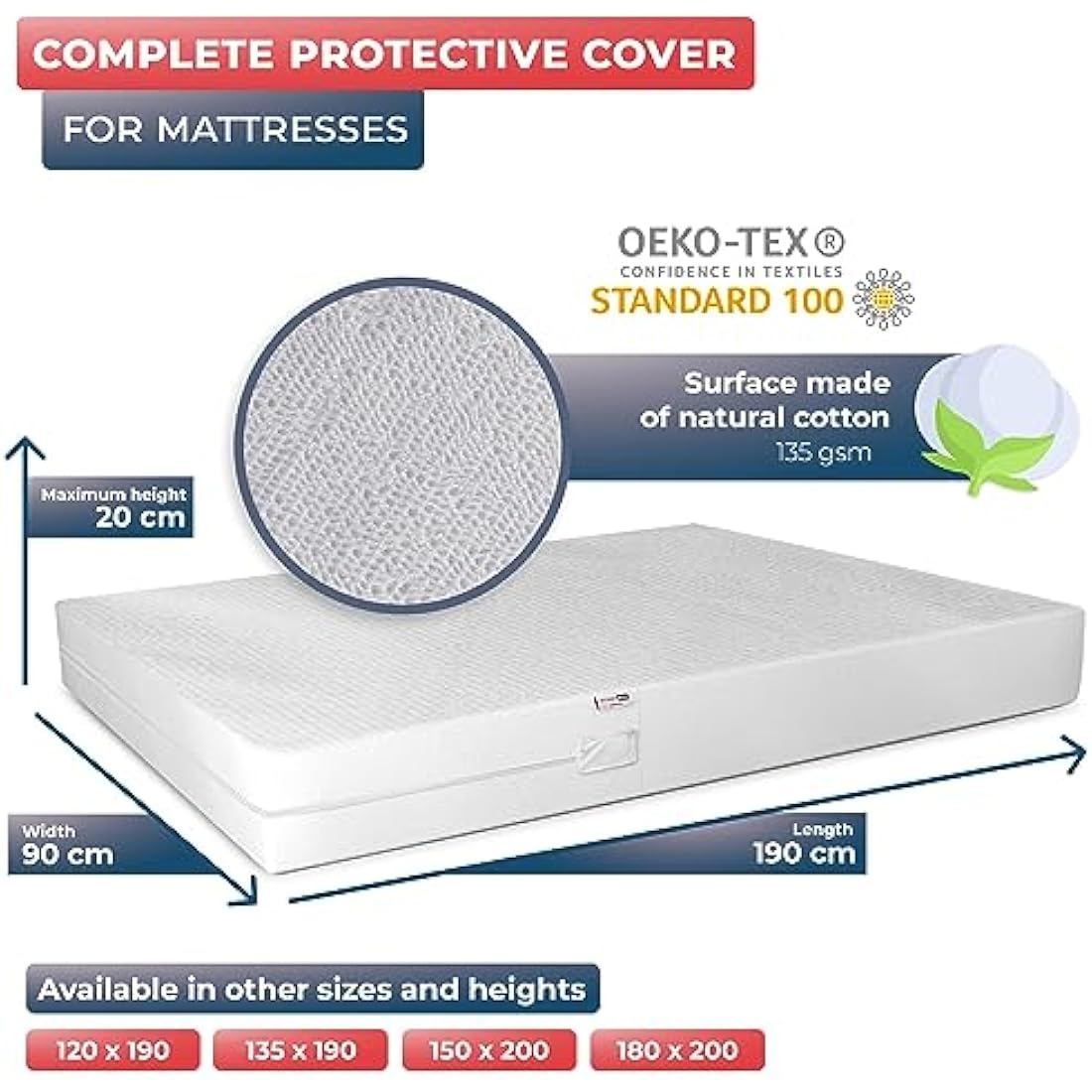 Wrappybag Bed Bug Mattress Protector | Waterproof Cotton Single Size