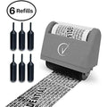 Vantamo Identity Theft Protection Roller Stamp with 6 Refills – Gray