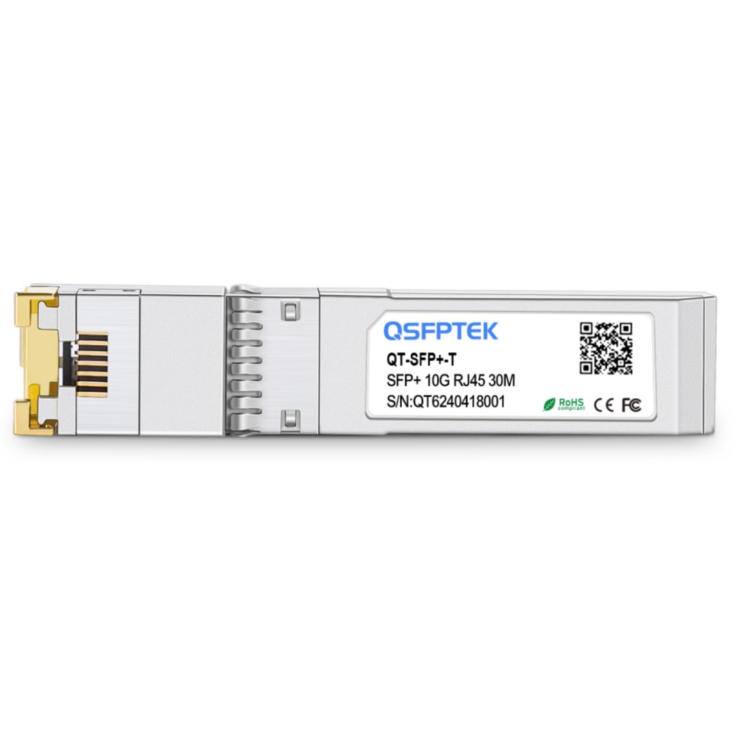 QSFPTEK 10GBASE-T SFP+ RJ45 Transceiver - 30m Copper Module for Cisco