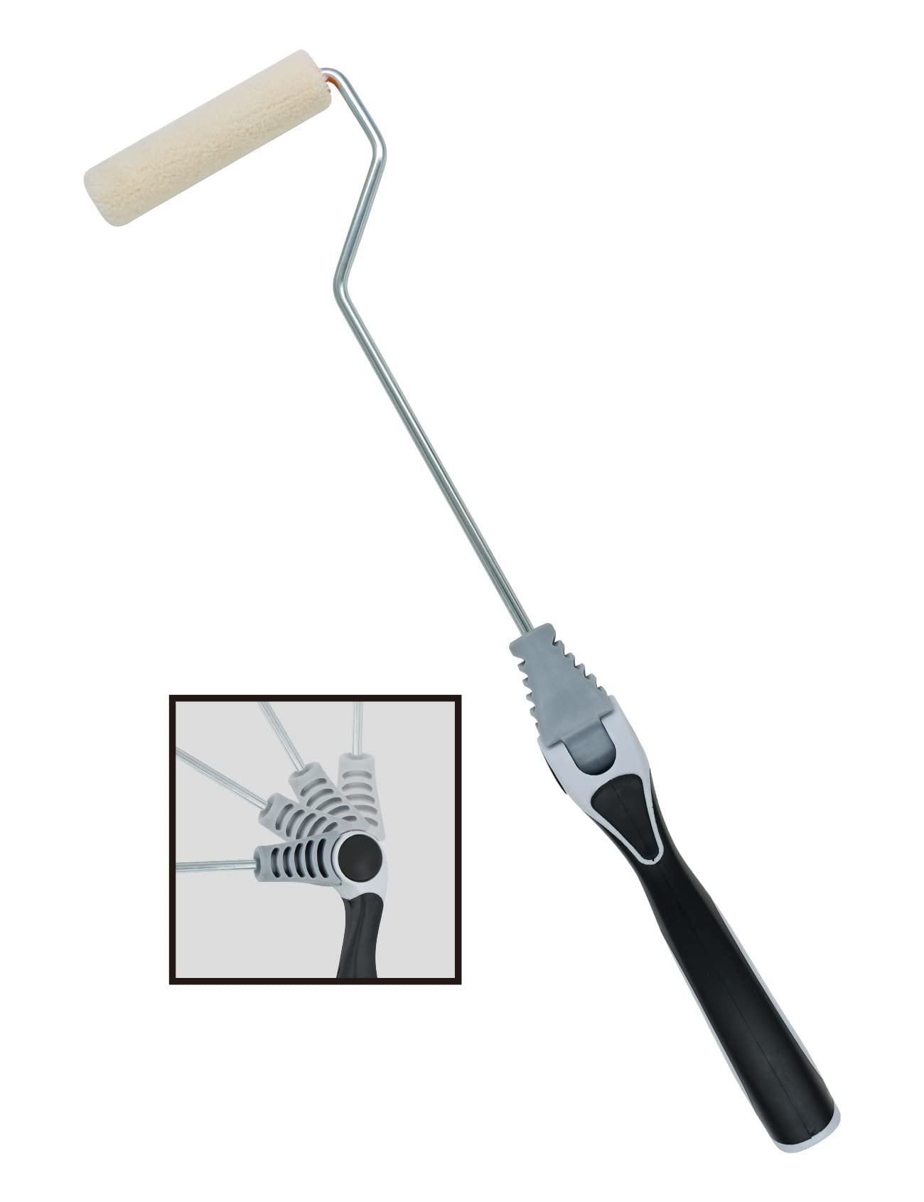 ROLLINGDOG 4 Inch Radiator Paint Roller | Long Handle Wall & Ceiling Tool