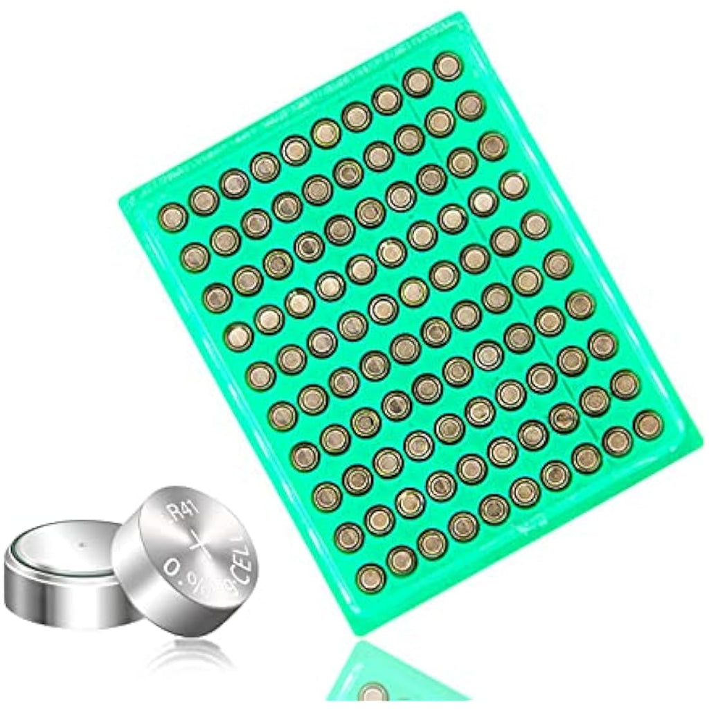 LR41 AG3 1.5V Alkaline Button Cell Batteries - 100 Pack