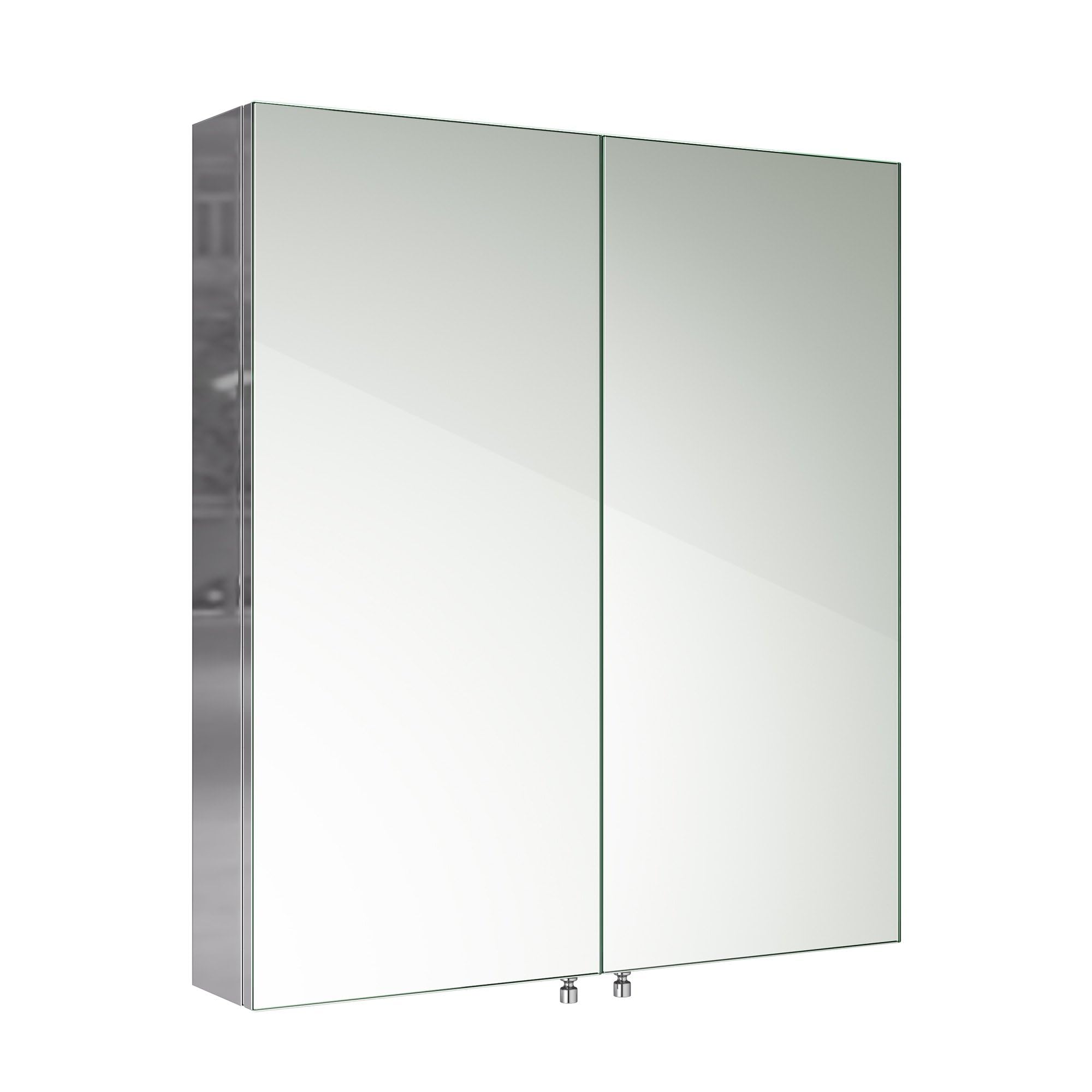 iBathUK Vienna Double Door Mirror Cabinet – Stainless Steel Wall Storage