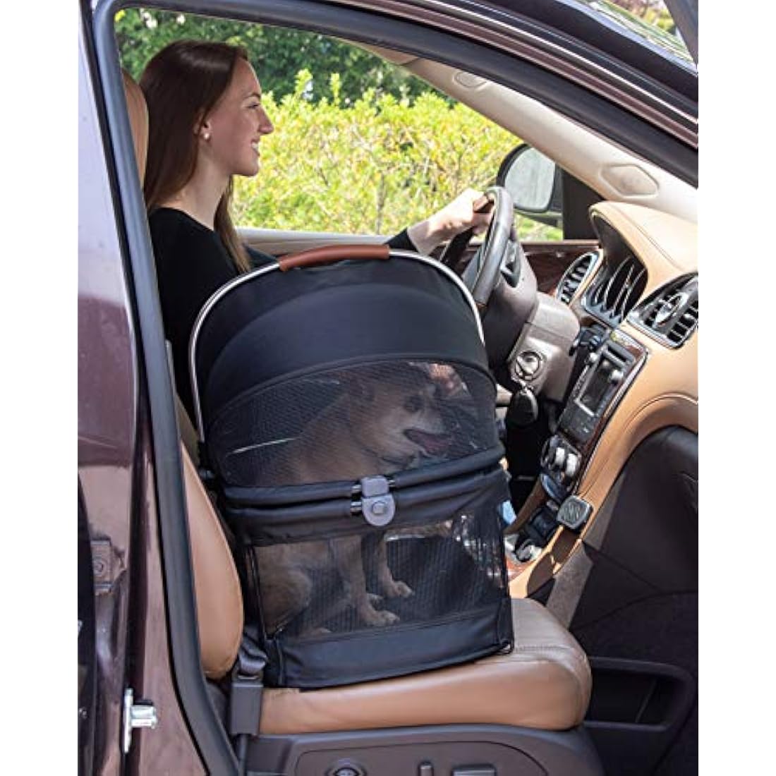 Pet Gear View 360 Pet Safety Carrier & Car Seat - Zipperless Entry