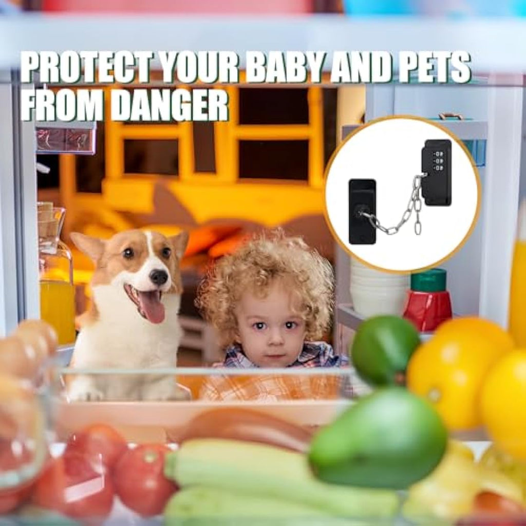 Evilsoul 2-Pack Adjustable Fridge Locks – Digital Password Child Safety